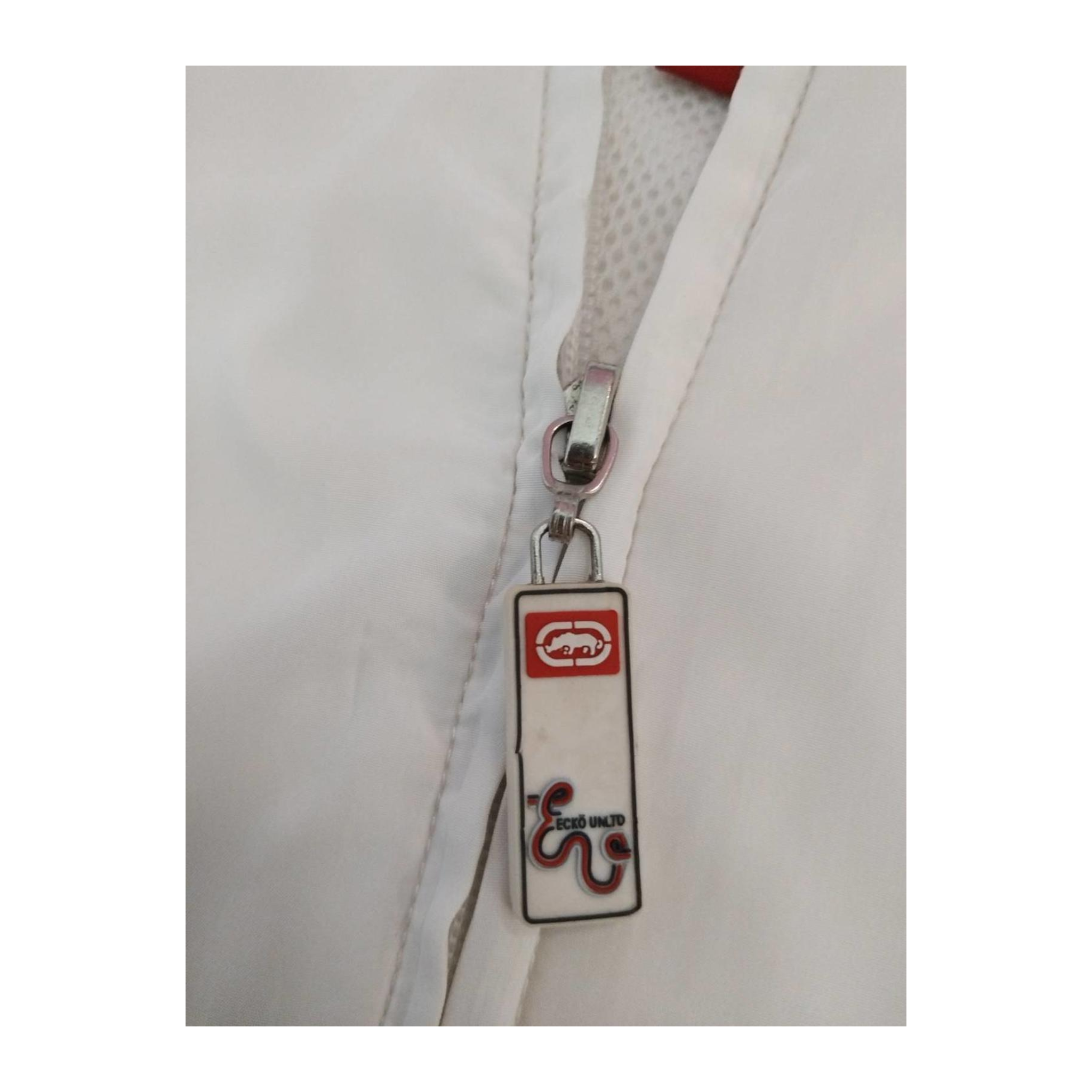 1786 Ecko Y2K Hip Hop Full Zip Windbreaker White XXL