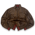Rocawear Y2K Hip Hop Windbreaker Bomber Jacket Brown 3XL