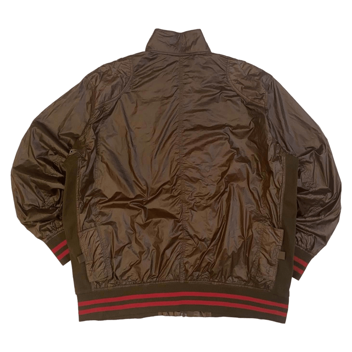 Rocawear Y2K Hip Hop Windbreaker Bomber Jacket Brown 3XL