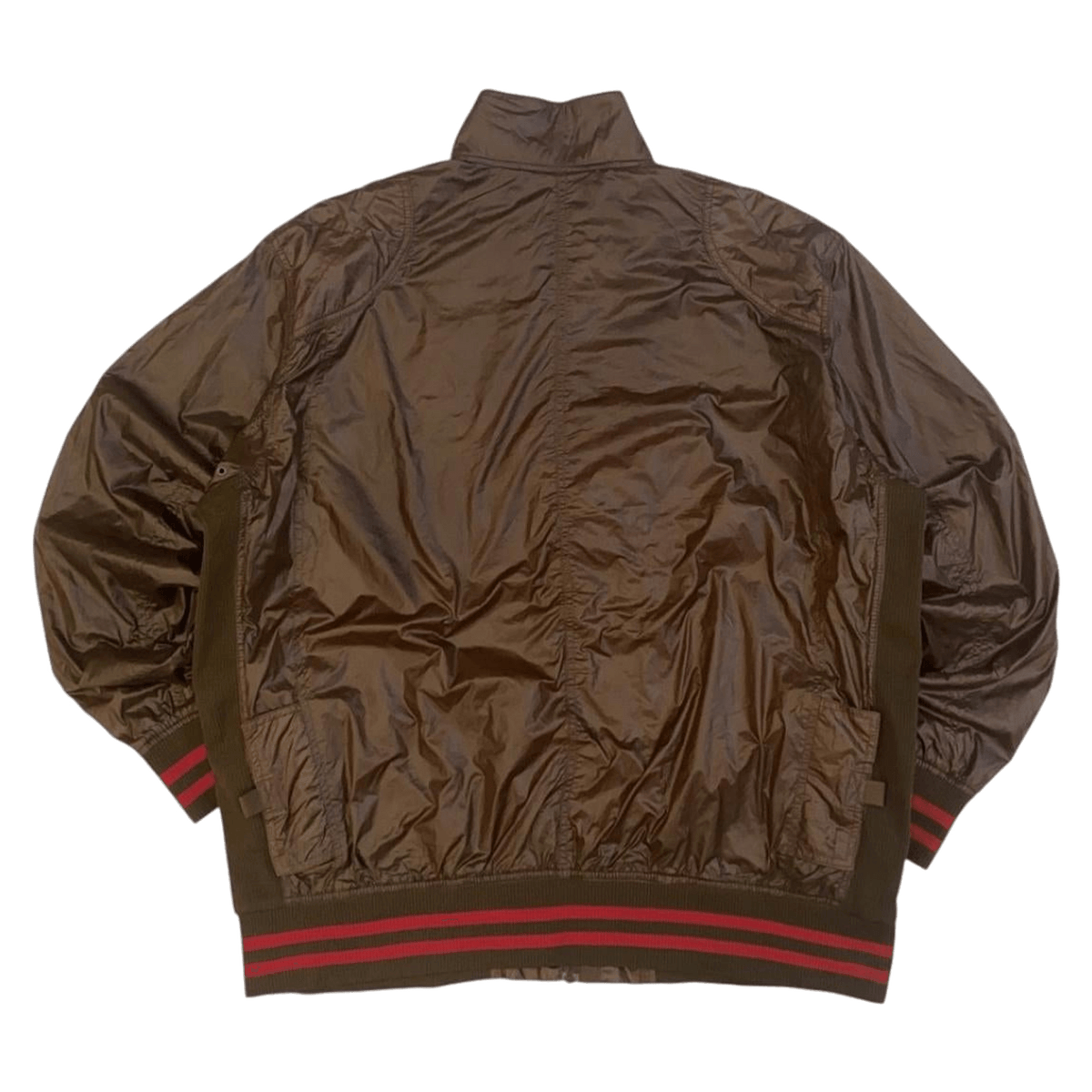 Rocawear Y2K Hip Hop Windbreaker Bomber Jacket Brown 3XL