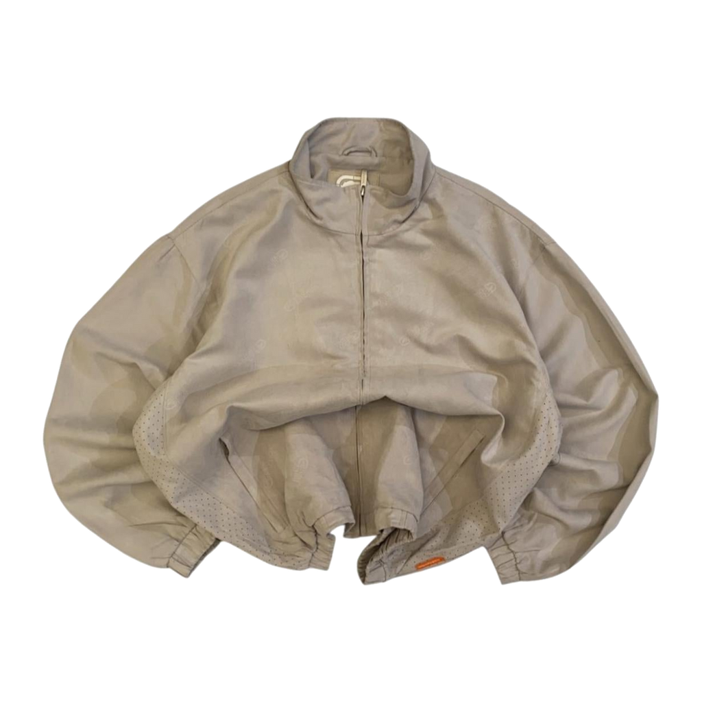 1905 Ecko Unltd Y2K Hip Hop Made in Korea Full Zip Windbreaker Beige XL