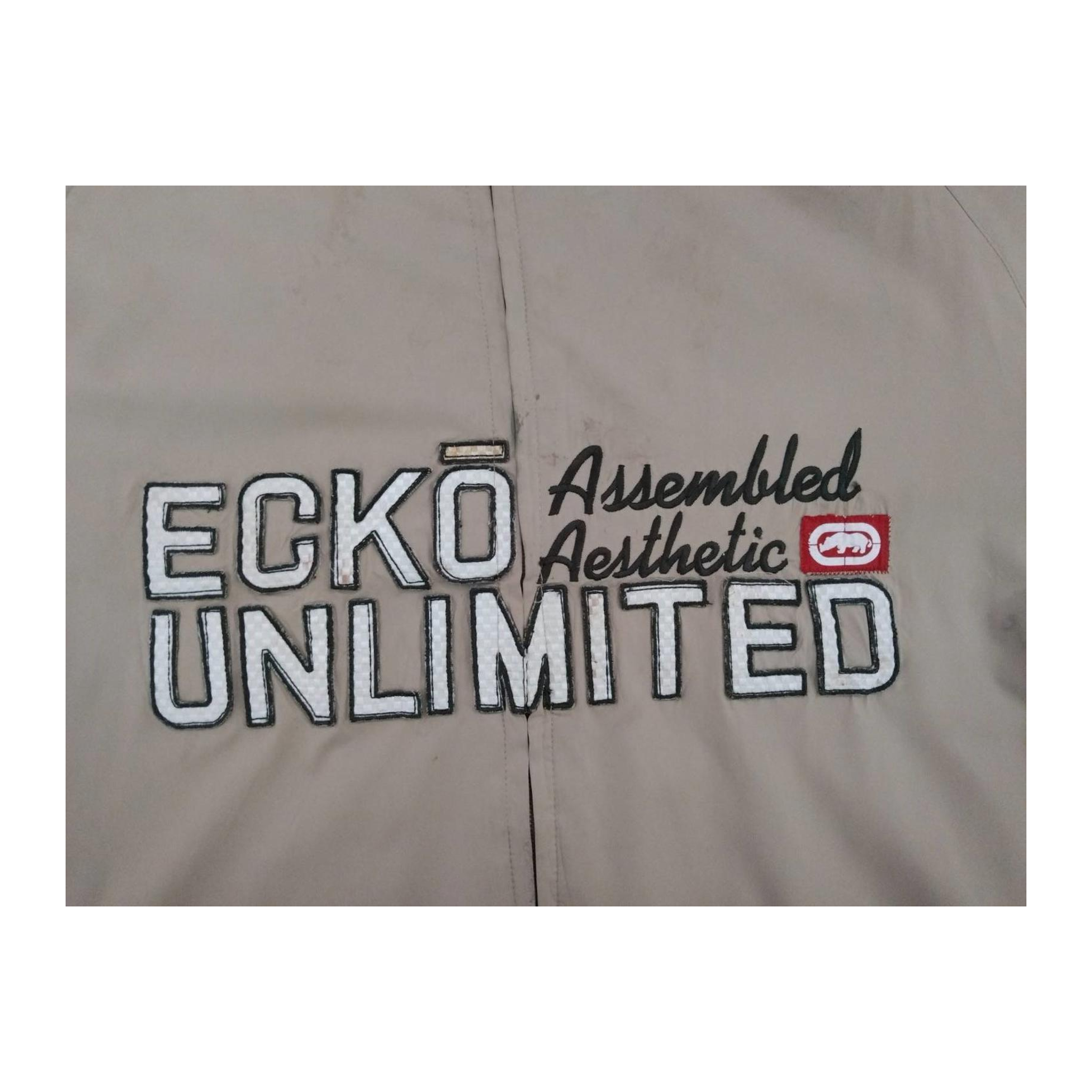 1921 Ecko Unltd Y2K Hip Hop Full Zip Windbreaker Beige XL