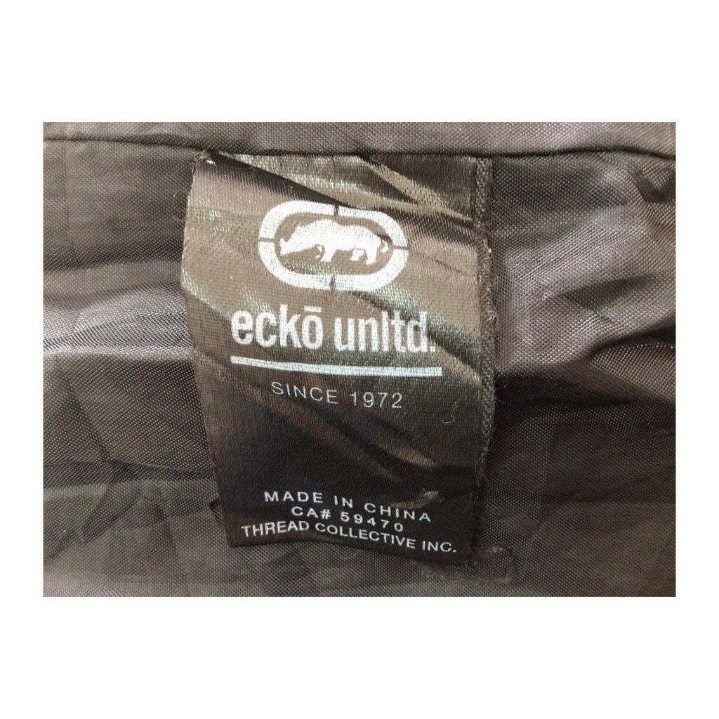 1958 Ecko Unltd Y2K Hip Hop Full Zip Hooded Windbreaker Grey S