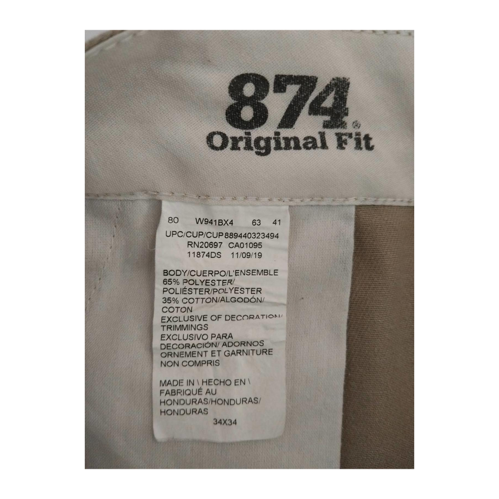 1417 Dickies 874 Original Fit Chino Beige W34 L33