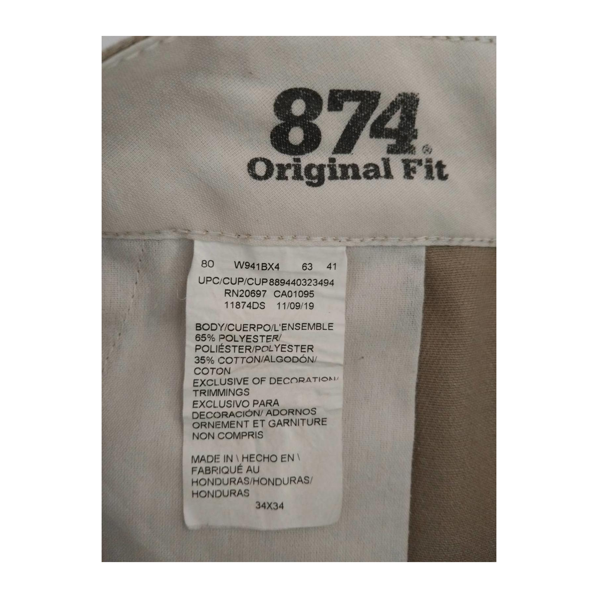 1417 Dickies 874 Original Fit Chino Beige W34 L33