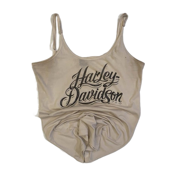 Harley Davidson Women's Spaghetti Strap Tank Top Beige L