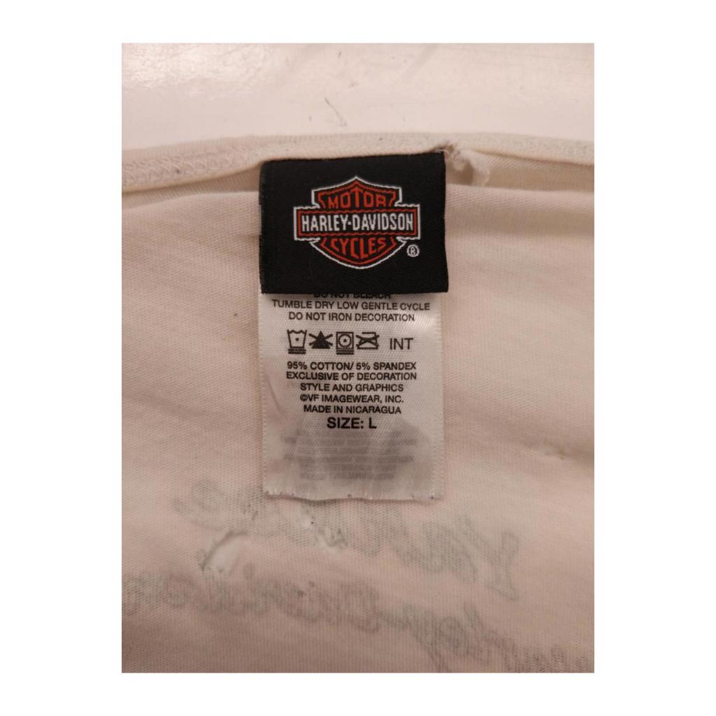 1602 Harley Davidson Women's Spaghetti Strap Tank Top Beige L