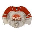 1603 Harley Davidson Women's Baseball Style T Shirt Orange L