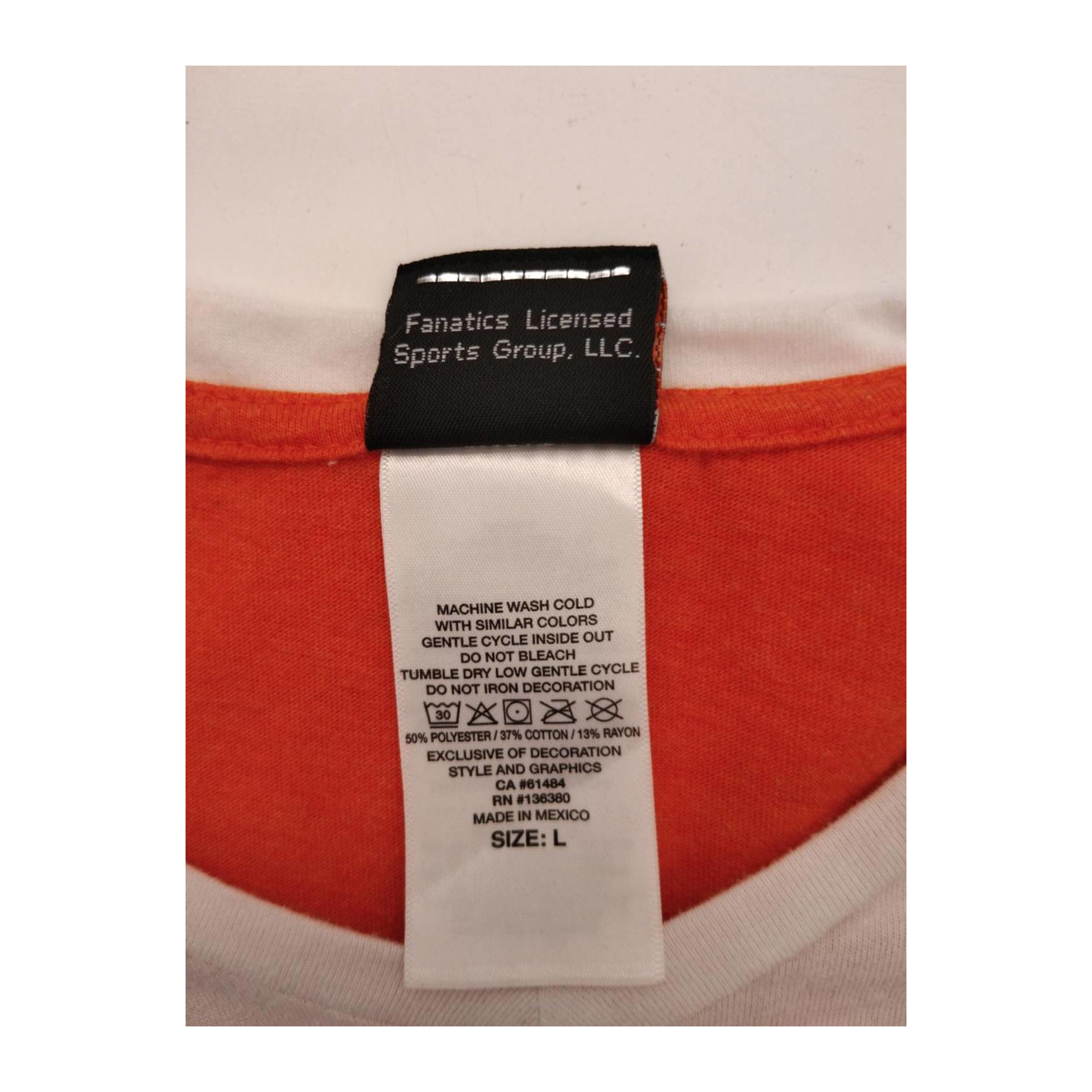 1603 Harley Davidson Women's Baseball Style T Shirt Orange L