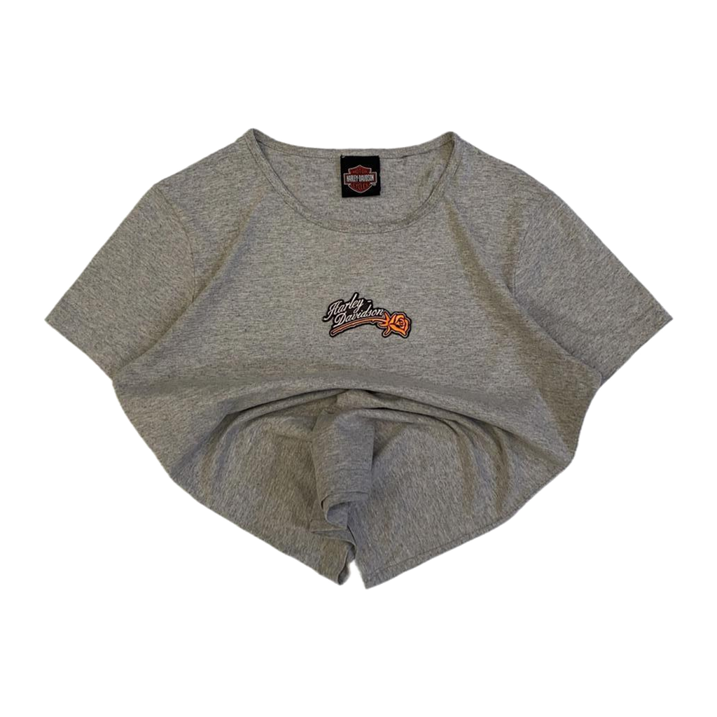 1610 Harley Davidson Women's Bloomington Short Sleeve T Shirt Grey L