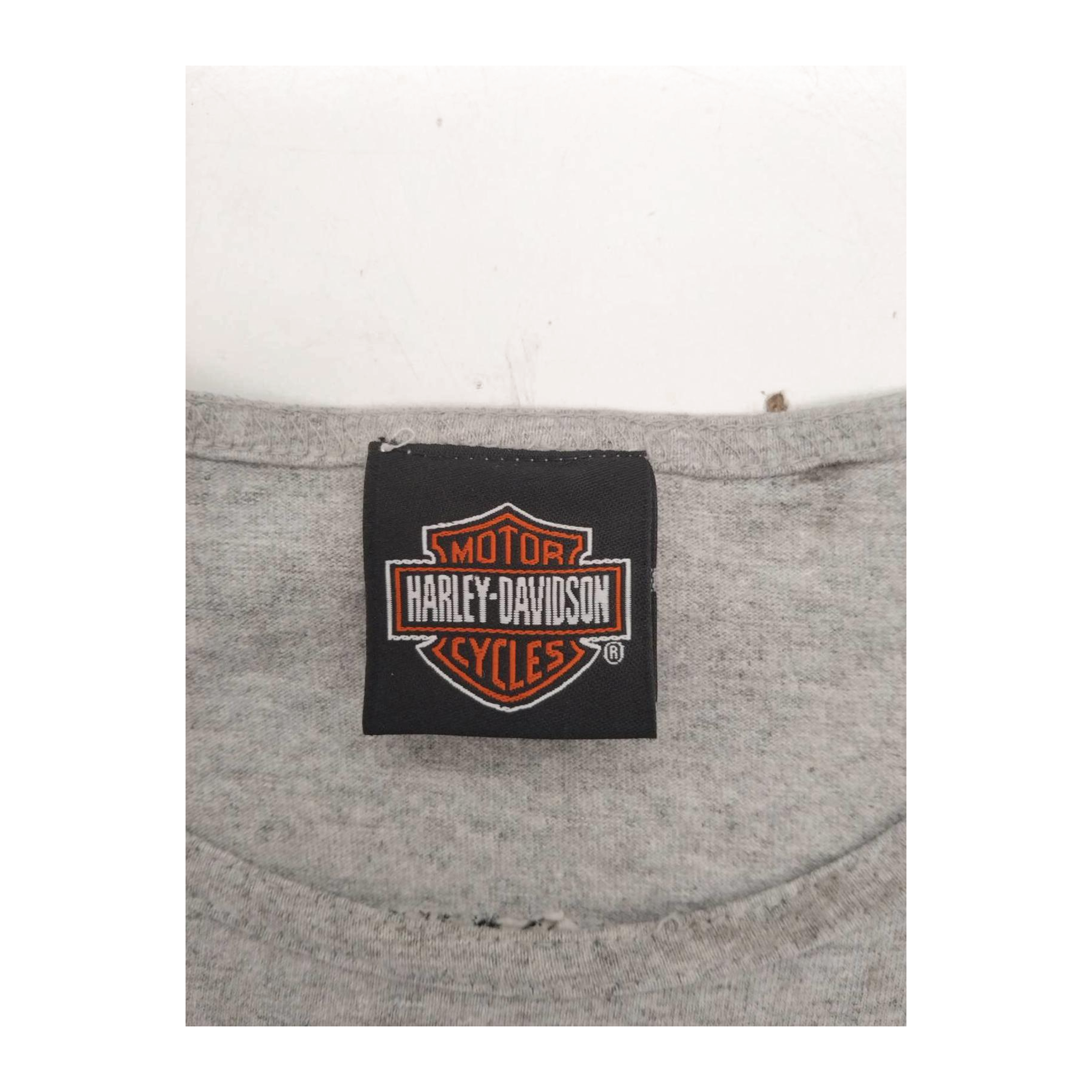 1610 Harley Davidson Women's Bloomington Short Sleeve T Shirt Grey L