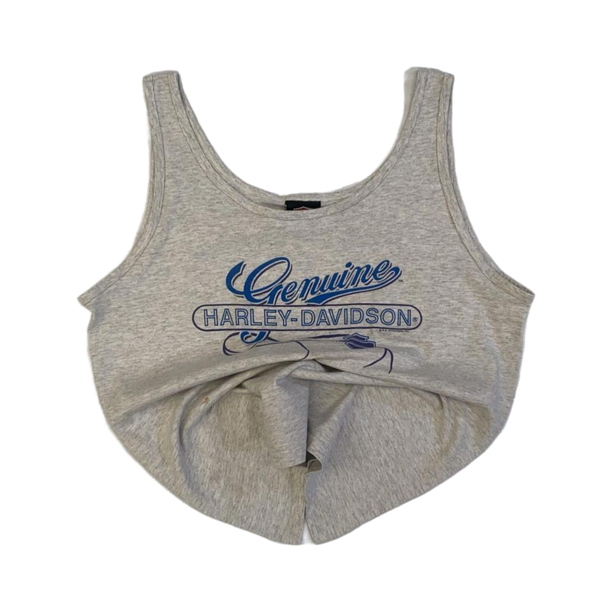 1614 Harley Davidson Women's Classic Motor Sports Sleeveless Tank Top Grey L