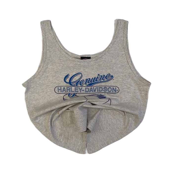 Harley Davidson Women's Classic Motor Sports Sleeveless Tank Top Grey L