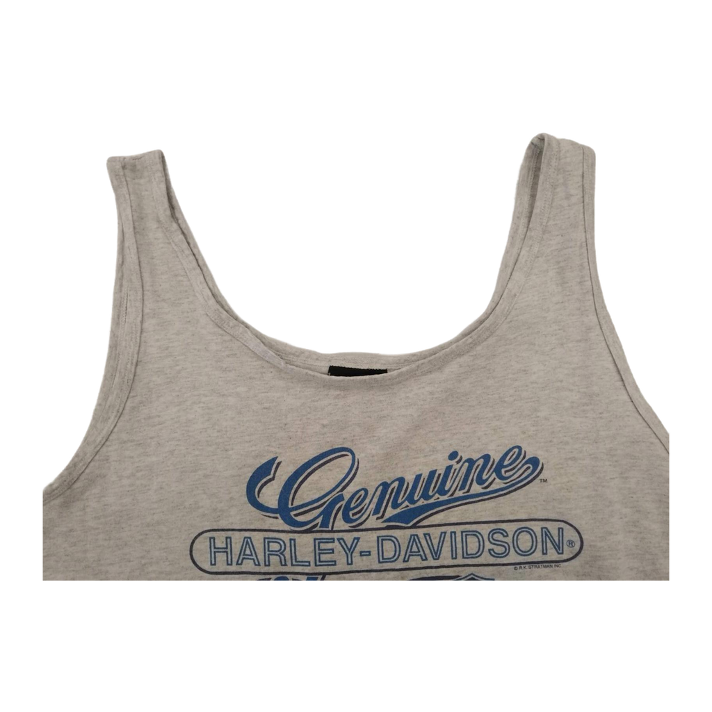 1614 Harley Davidson Women's Classic Motor Sports Sleeveless Tank Top Grey L