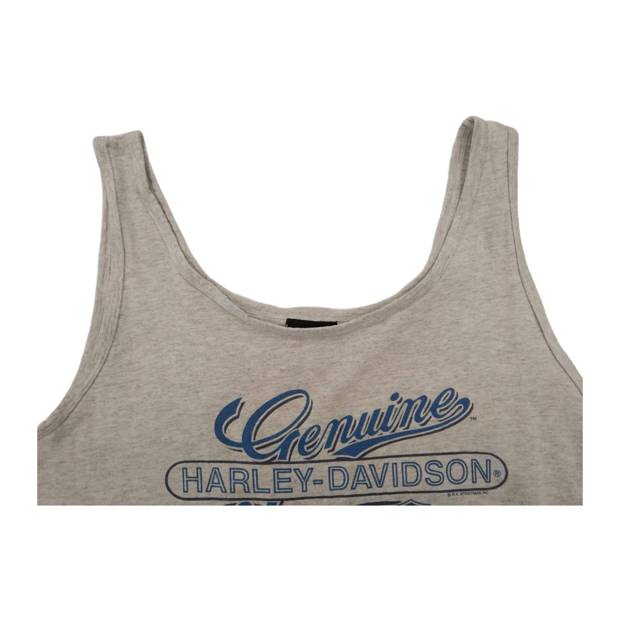 1614 Harley Davidson Women's Classic Motor Sports Sleeveless Tank Top Grey L
