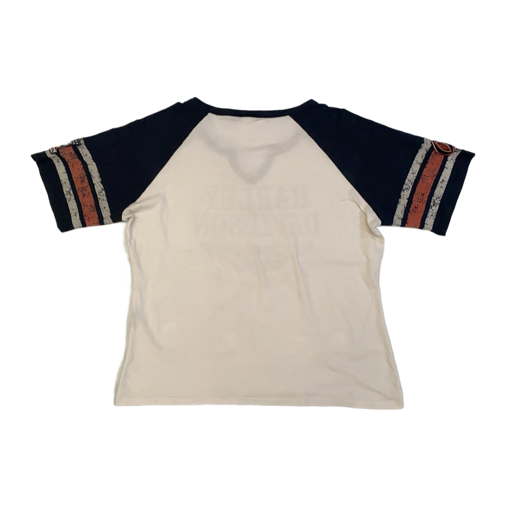 1616 Harley Davidson Women's Baseball Style T Shirt White 2XL