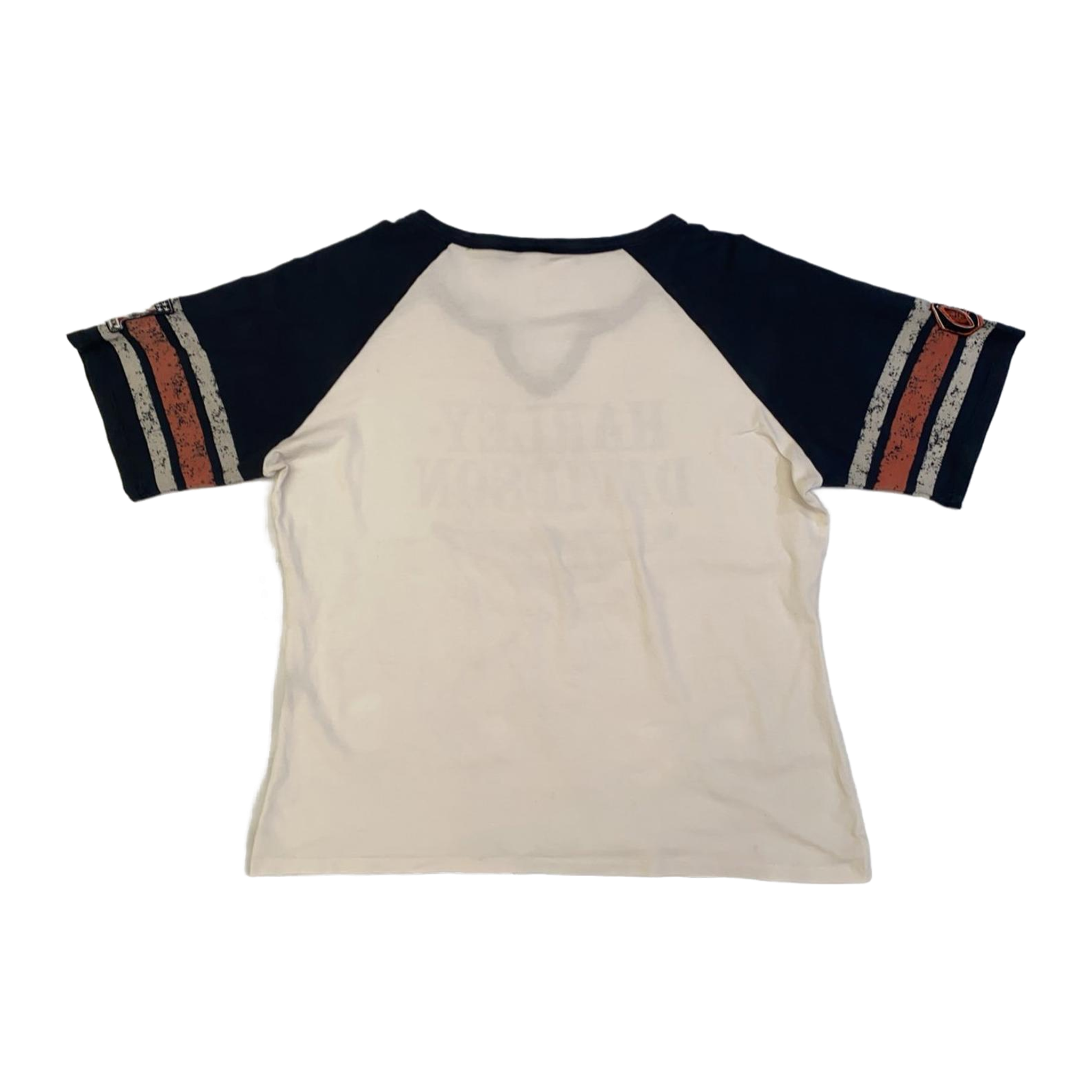1616 Harley Davidson Women's Baseball Style T Shirt White 2XL