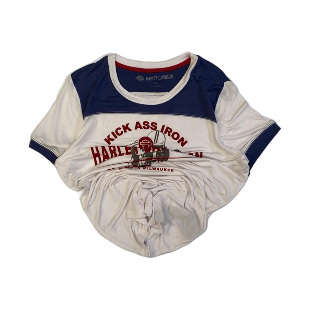 1619 Harley Davidson Women's Short Sleeve T Shirt White L