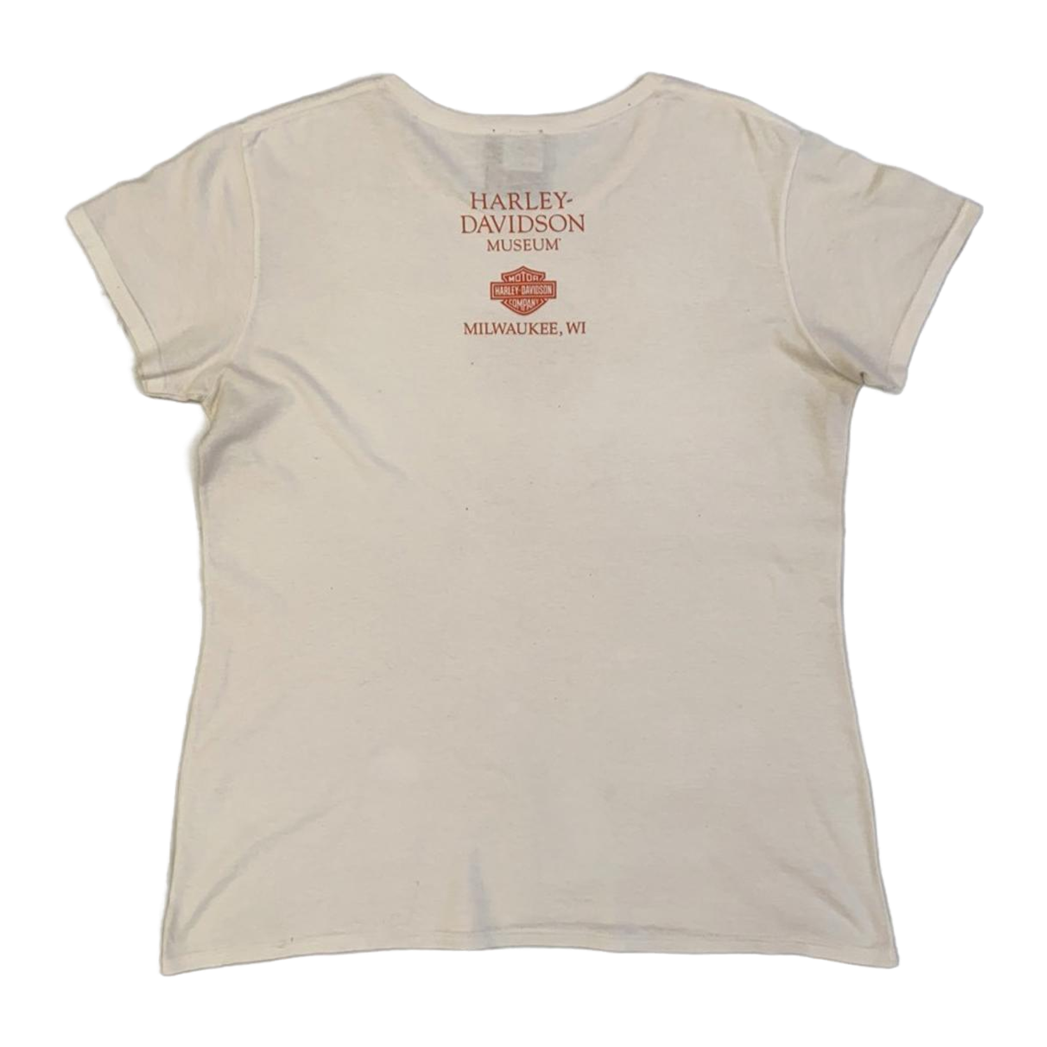 1621 Harley Davidson Women's Studded Skull Short Sleeve T Shirt White XL