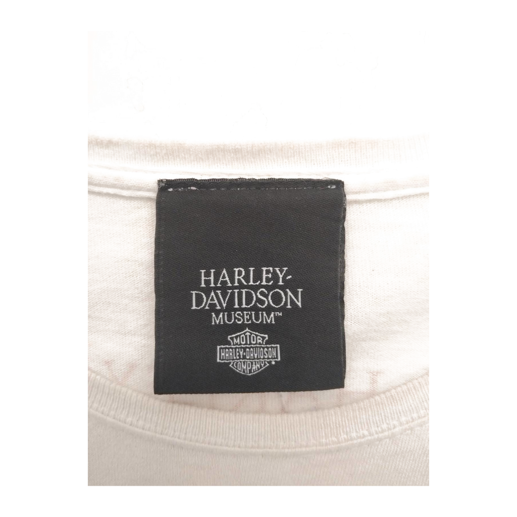 1621 Harley Davidson Women's Studded Skull Short Sleeve T Shirt White XL