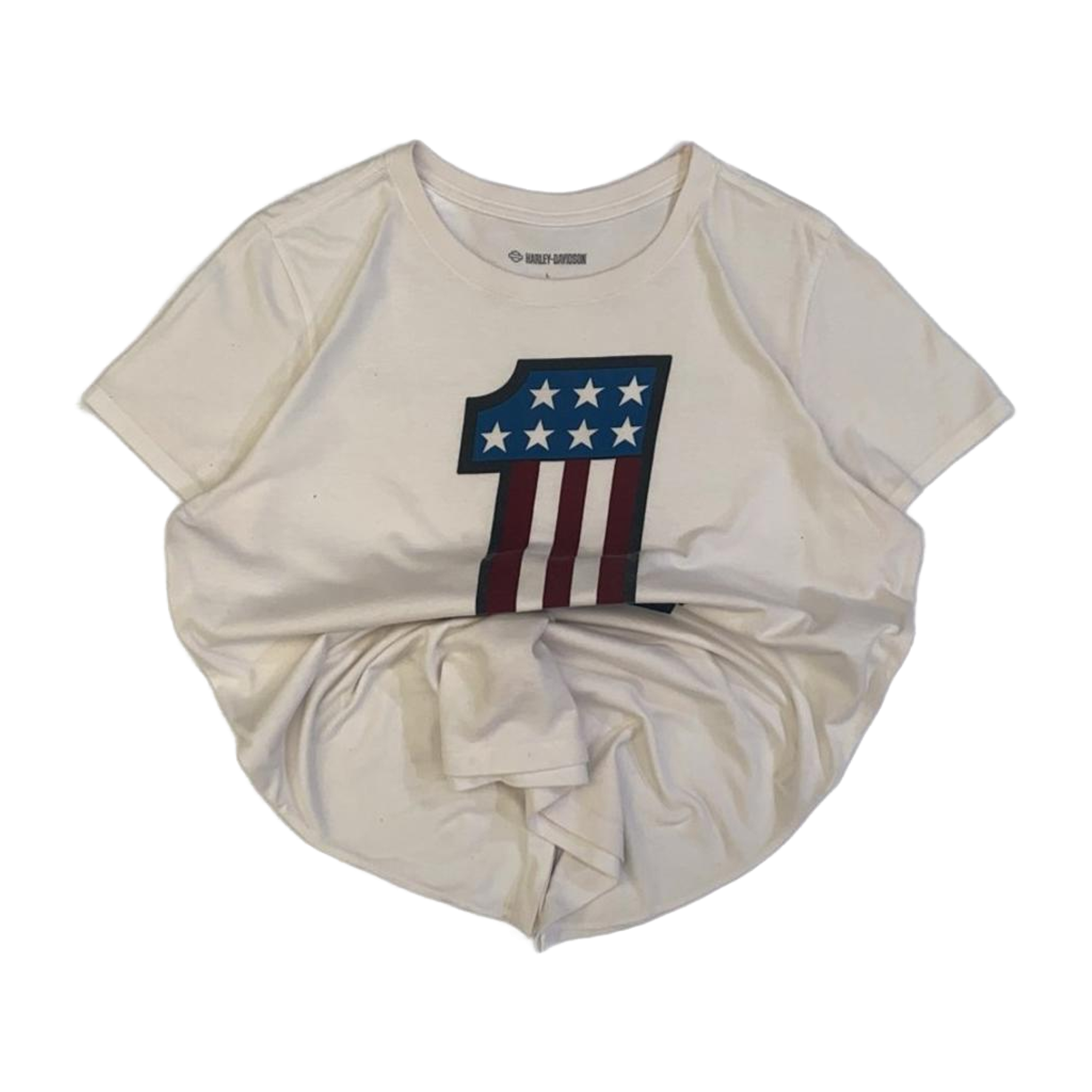 1624 Harley Davidson Women's USA 1 Short Sleeve T shirt White L