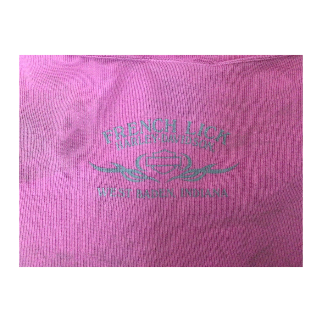 1625 Harley Davidson Women's Bedazzled Logo Short Sleeve T Shirt Pink M