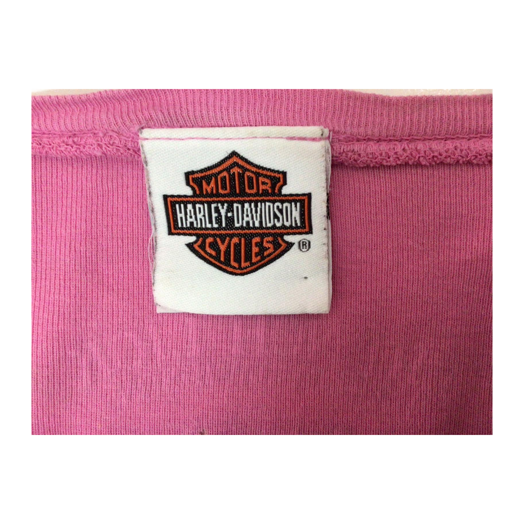 1625 Harley Davidson Women's Bedazzled Logo Short Sleeve T Shirt Pink M