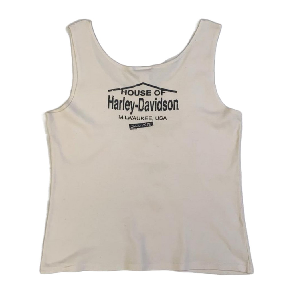 1627 Harley Davidson Women's Tank Top Muscle T White XL