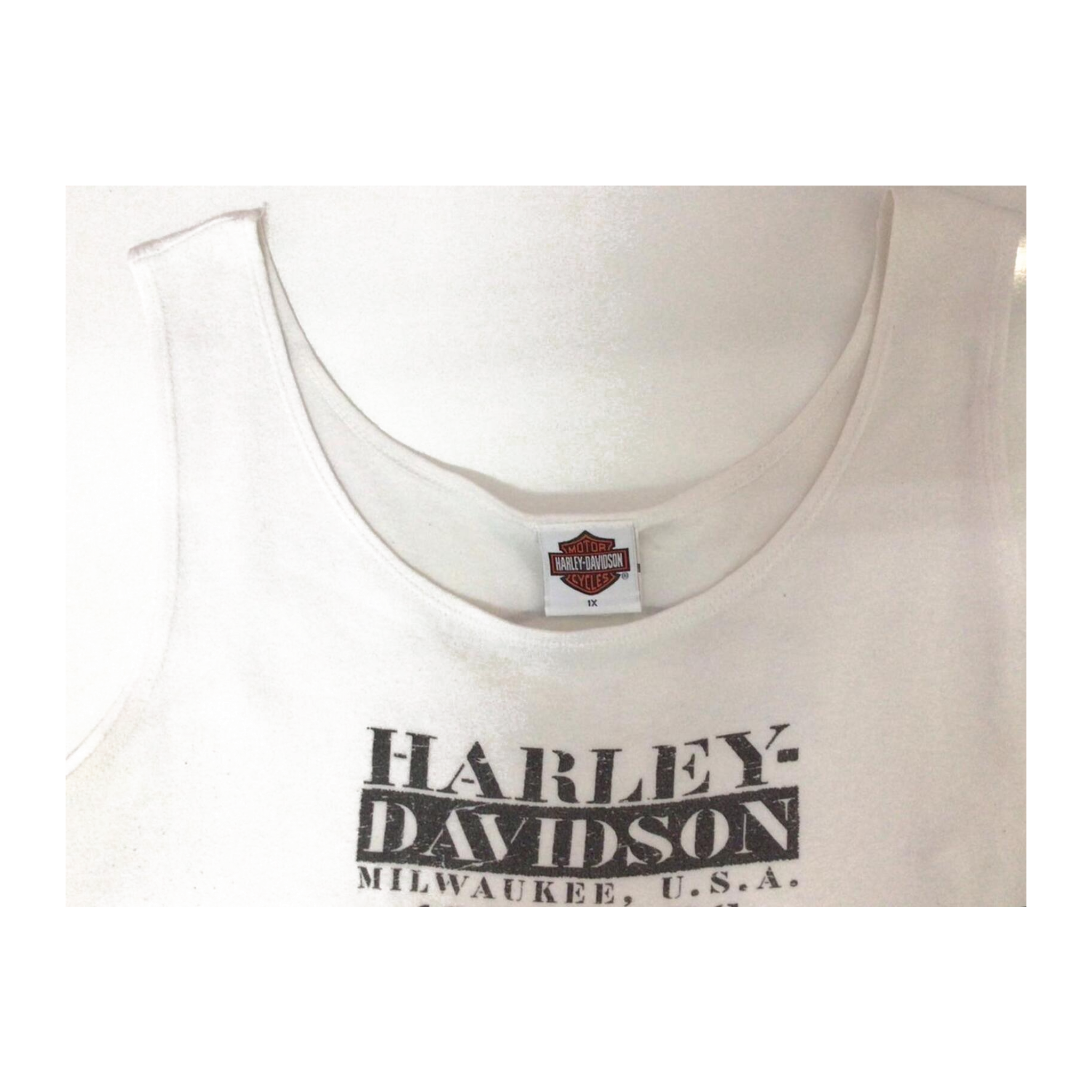 1627 Harley Davidson Women's Tank Top Muscle T White XL