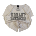 1633 Harley Davidson Bedazzled Short Sleeve T Shirt White 2XL