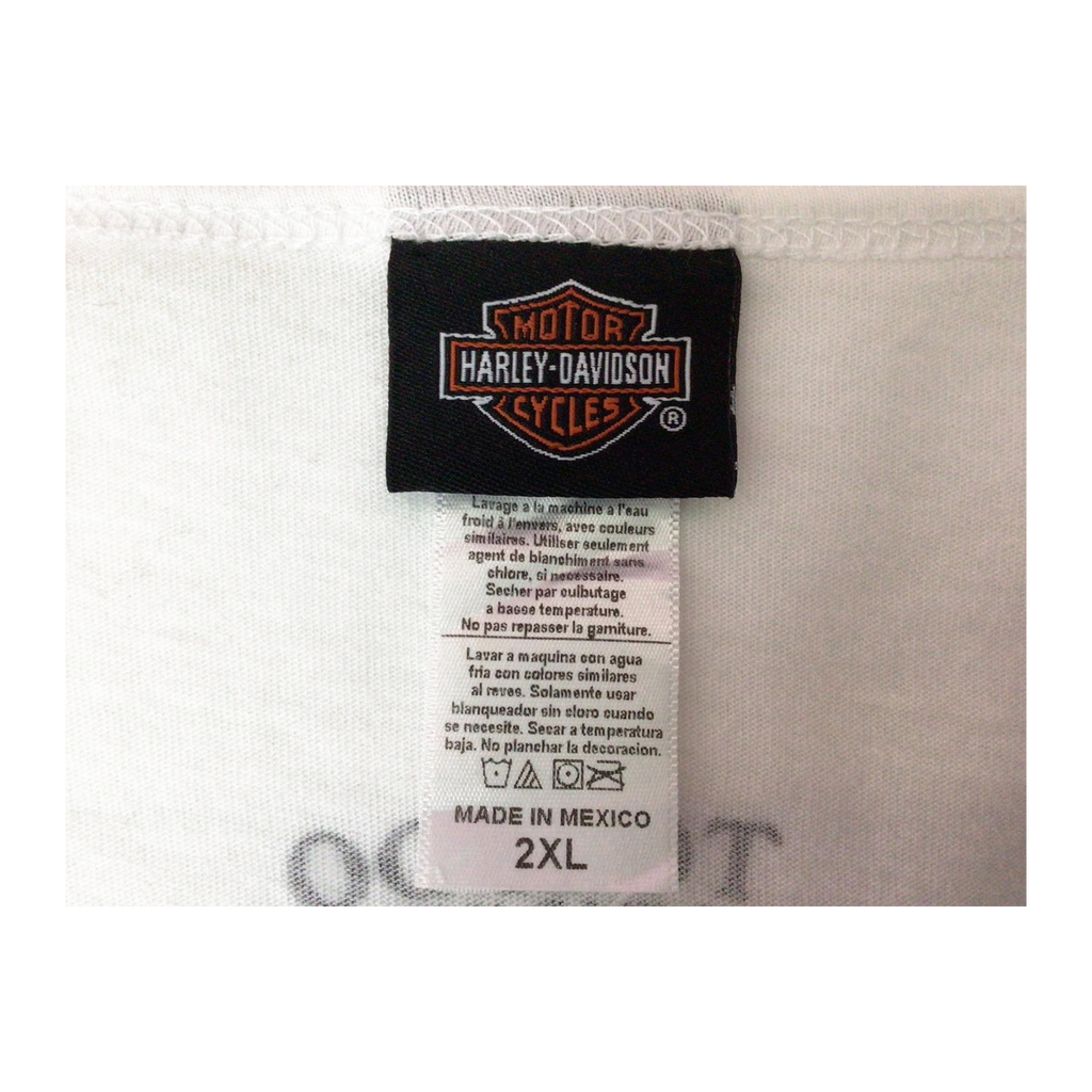 1633 Harley Davidson Bedazzled Short Sleeve T Shirt White 2XL
