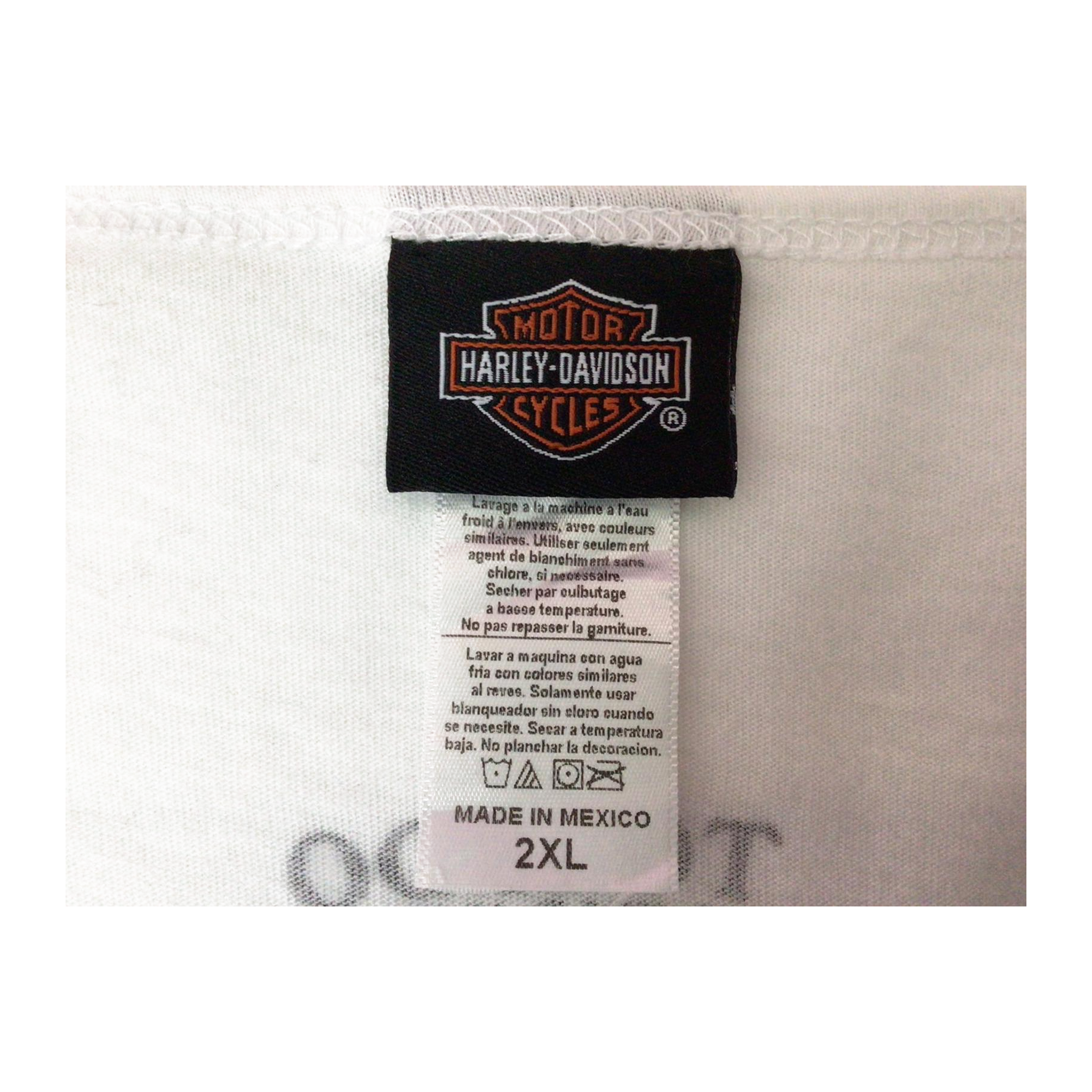 1633 Harley Davidson Bedazzled Short Sleeve T Shirt White 2XL