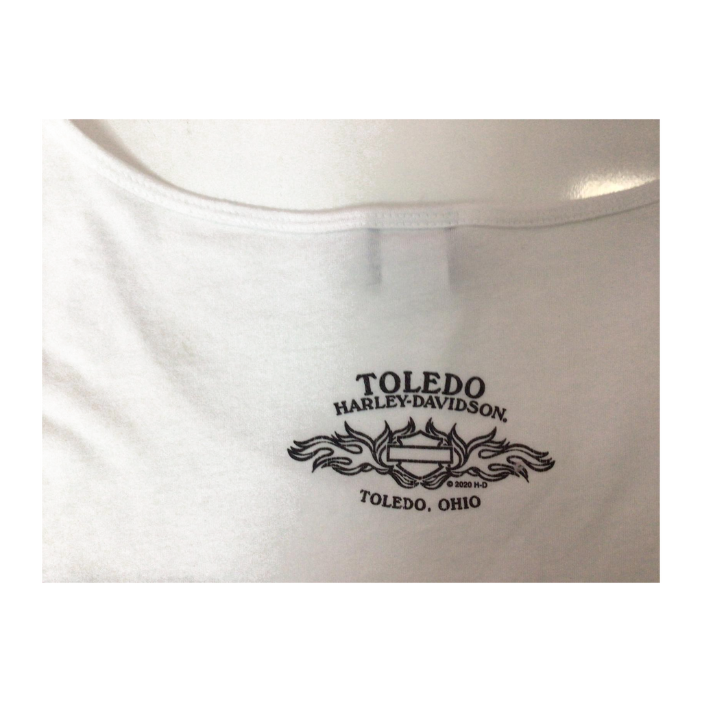 1633 Harley Davidson Bedazzled Short Sleeve T Shirt White 2XL