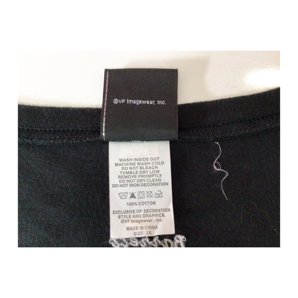 1637 Harley Davidson Women's Contrast Stitch Logo Patch Long Sleeve T Shirt Black 2XL