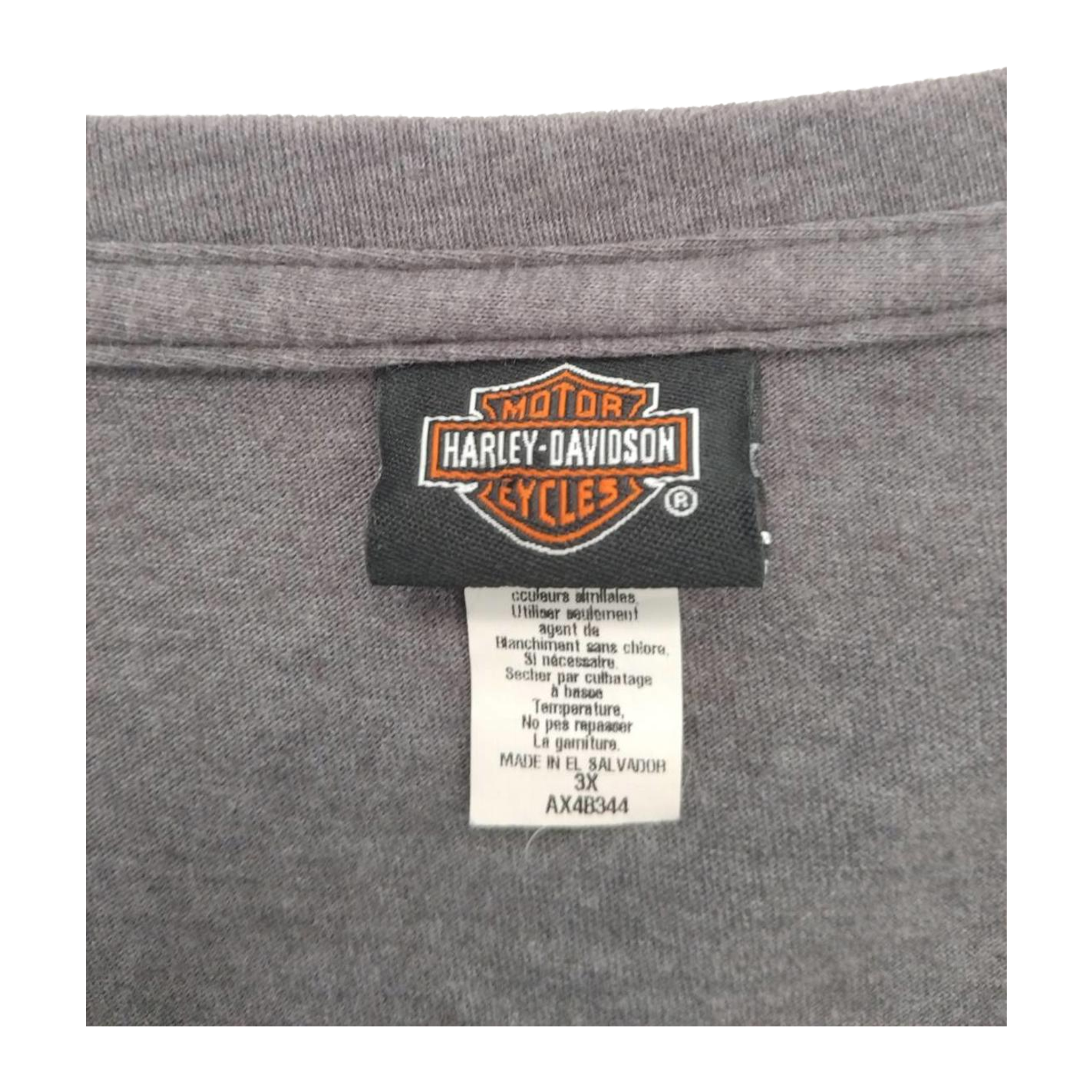 1638 Harley Davidson Women's Y2K Filigree Cross Short Sleeve T Shirt Grey 3XL
