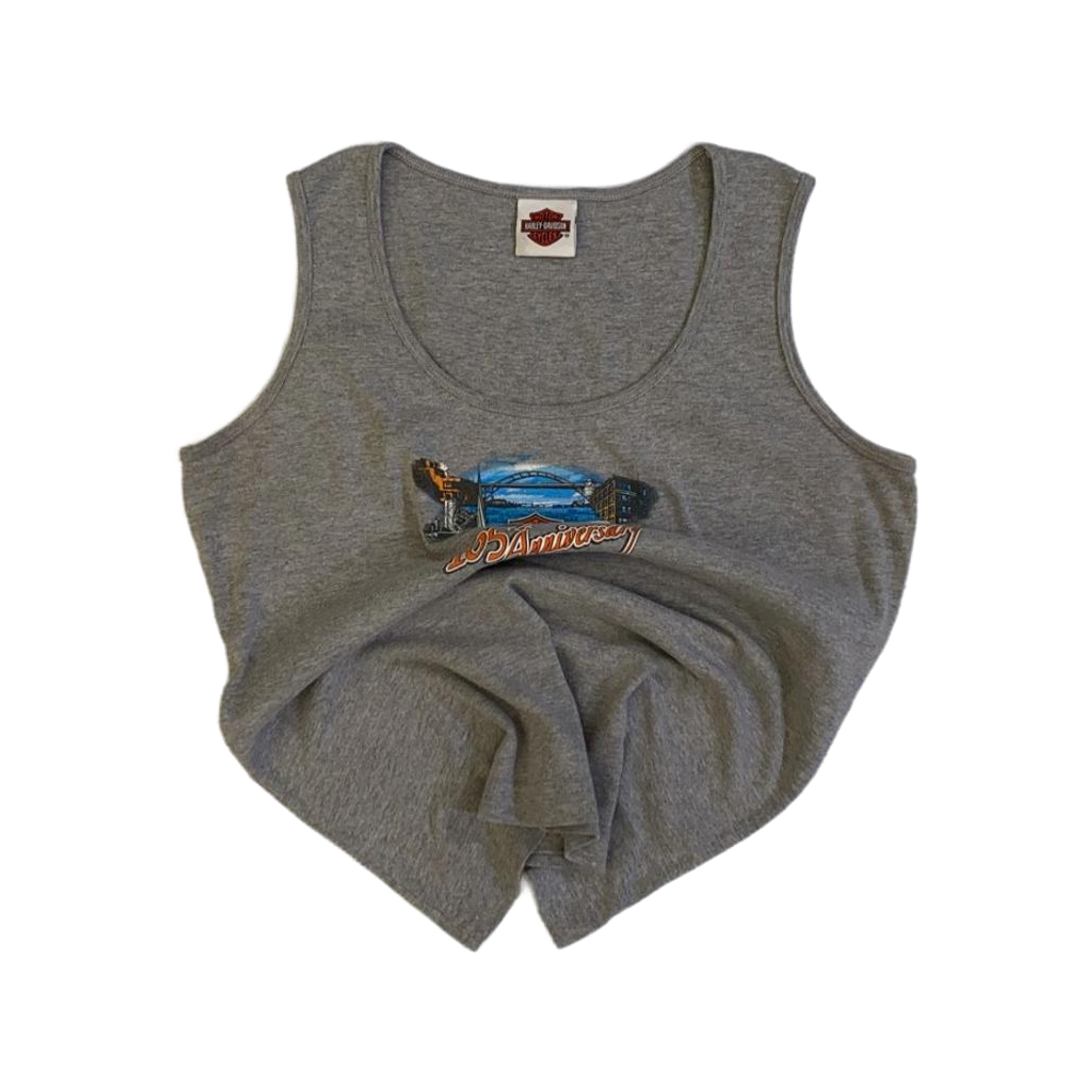 1639 Harley Davidson 105th Anniversary Sleeveless Tank Top Grey XL