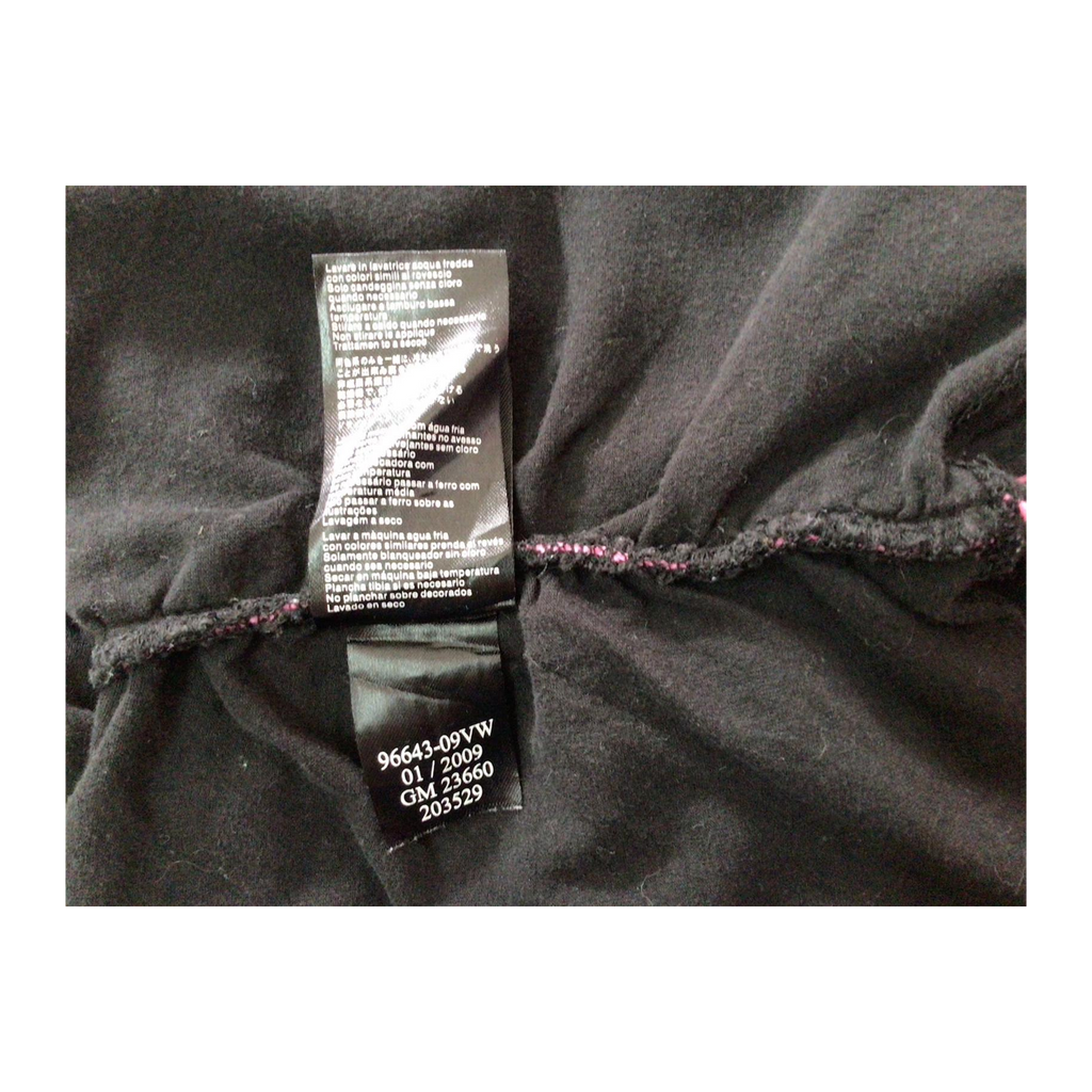 1642 Harley Davidson Women's Contrast Stitch Short Sleeve Baby Doll T Shirt Black M