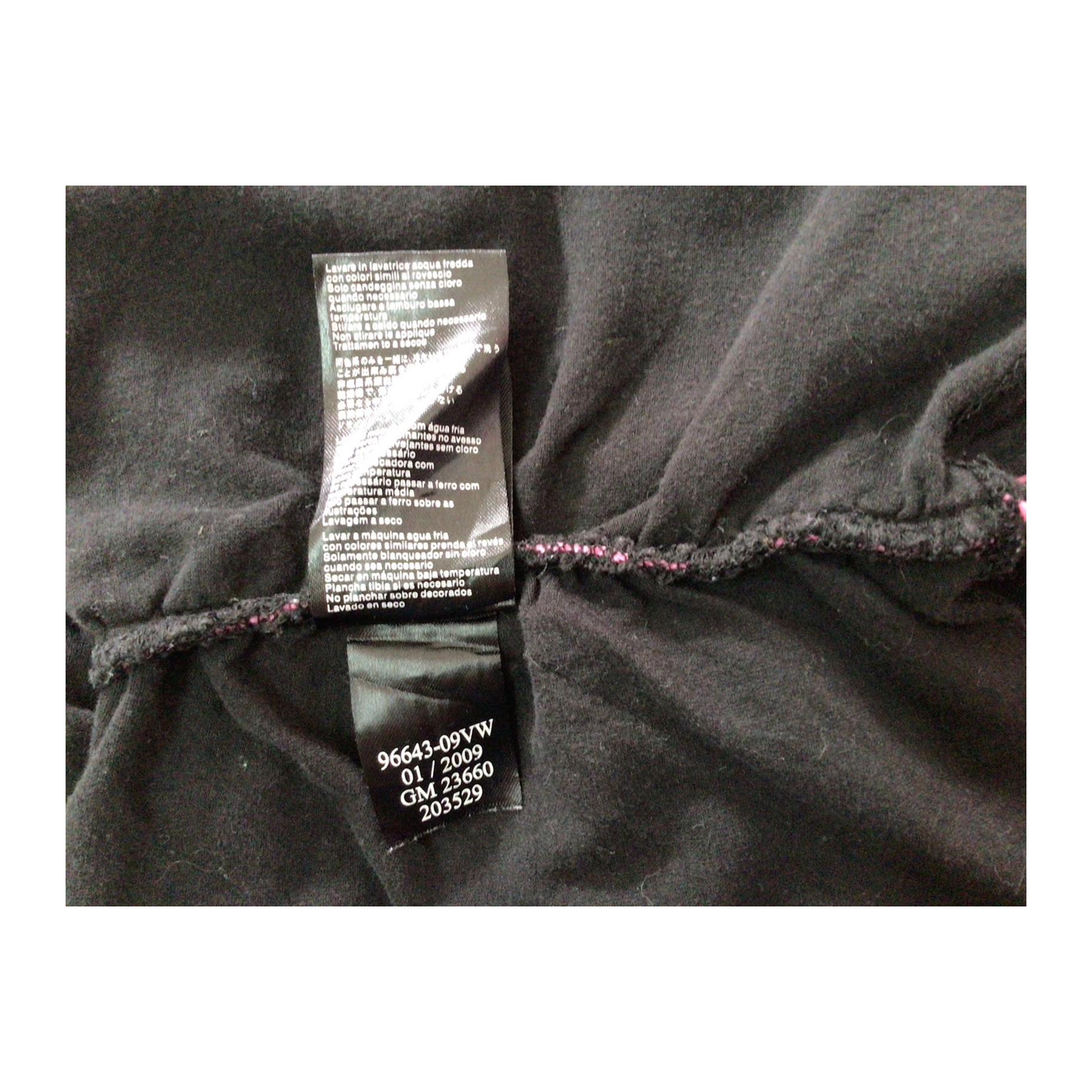 1642 Harley Davidson Women's Contrast Stitch Short Sleeve Baby Doll T Shirt Black M