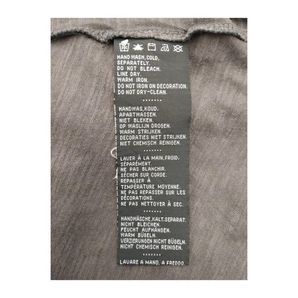 1645 Harley Davidson Women's Boho Accent Quarter Sleeve Baseball T Grey 2XL
