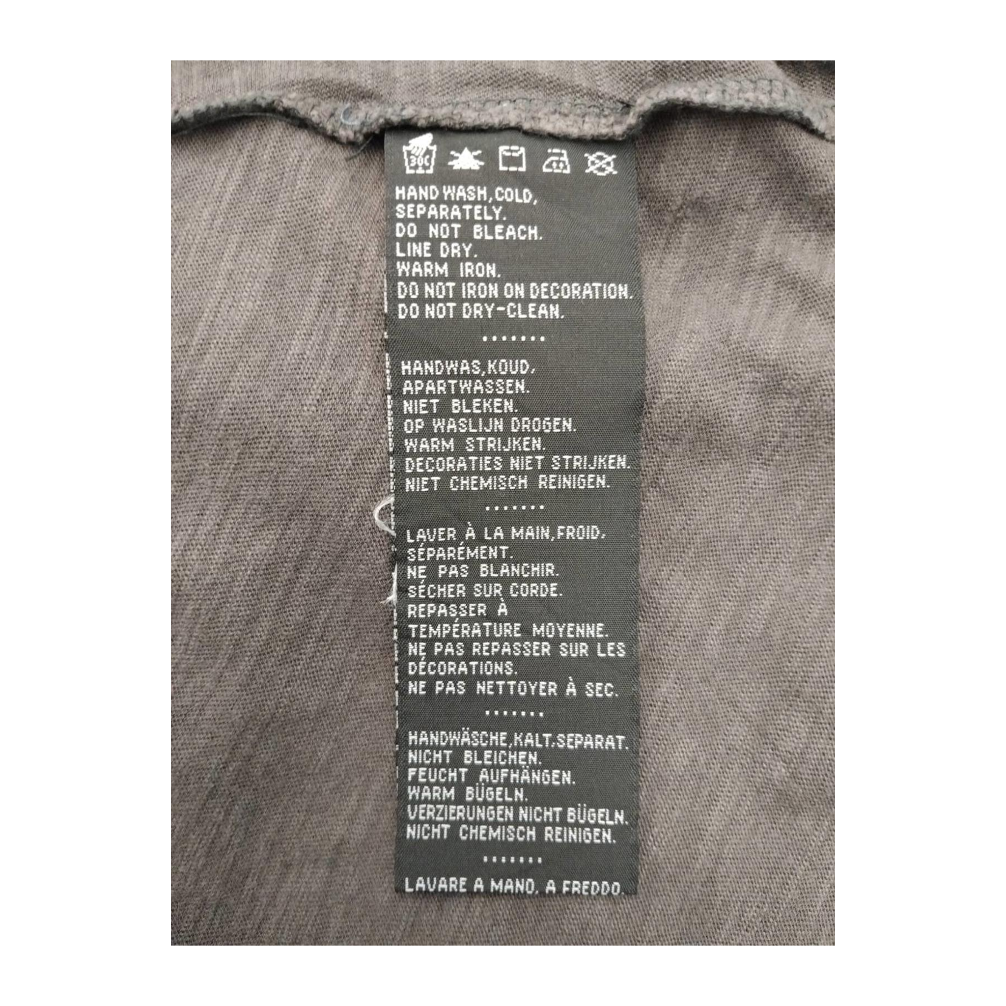 1645 Harley Davidson Women's Boho Accent Quarter Sleeve Baseball T Grey 2XL