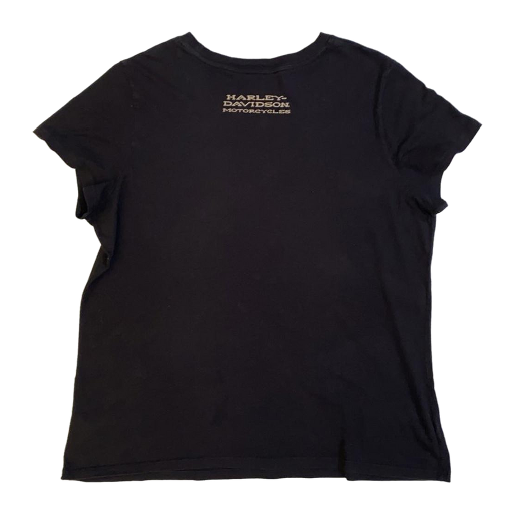1646 Harley Davidson Women's Ride Free Winged Logo Short Sleeve T Shirt Black XL