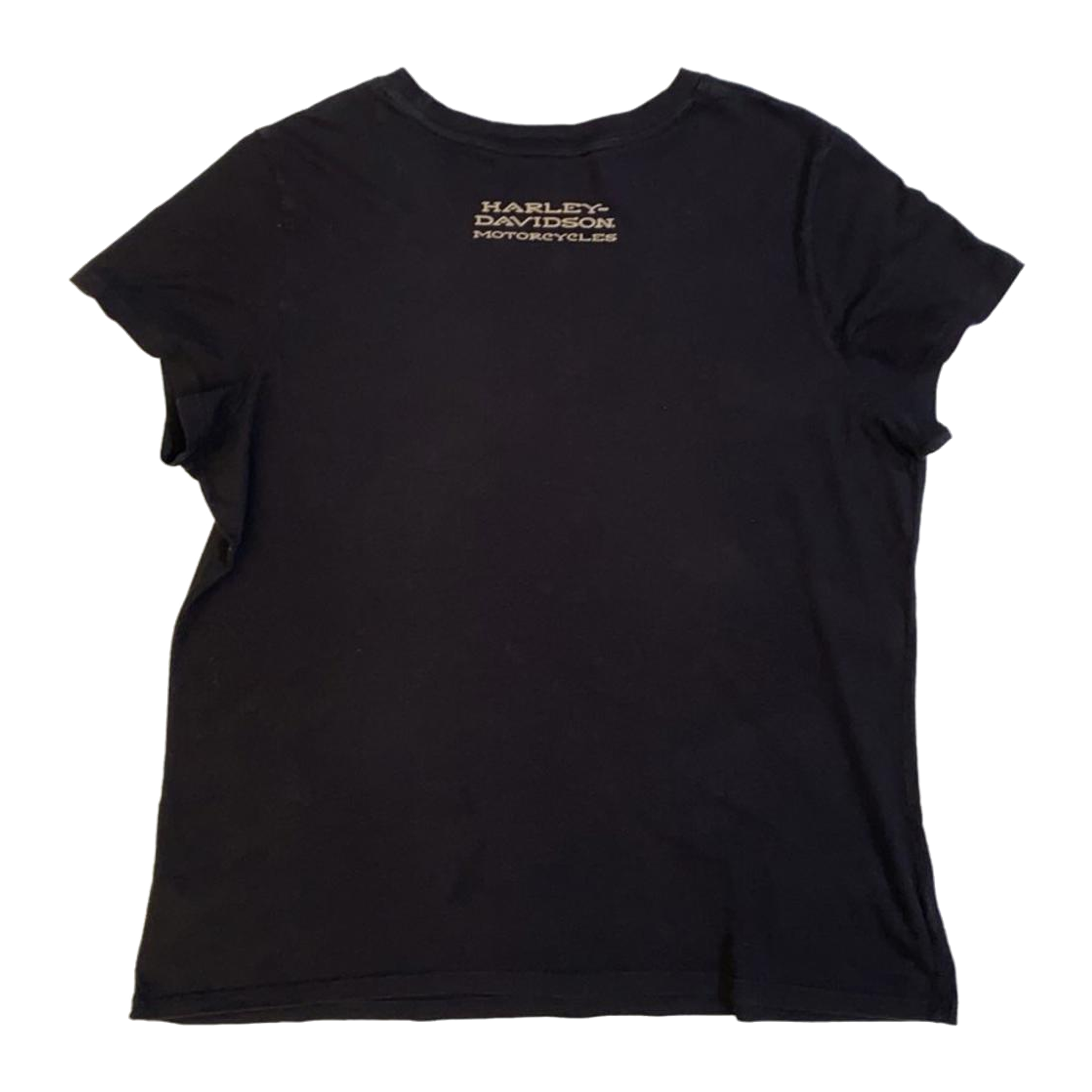 1646 Harley Davidson Women's Ride Free Winged Logo Short Sleeve T Shirt Black XL