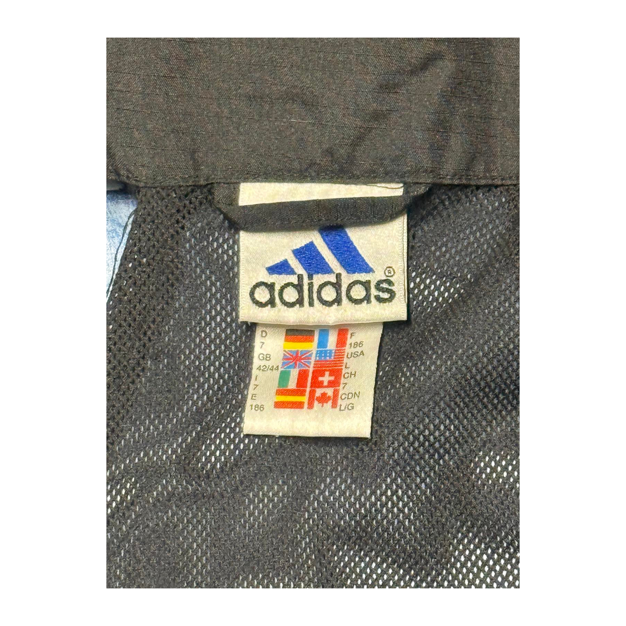 930 Adidas 1996 Flag Training Windbreaker Black L
