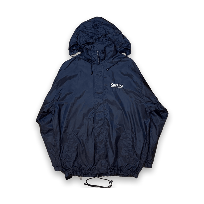 KooGa Rugby Y2K Mesh Lined Hooded Windbreaker Black XL