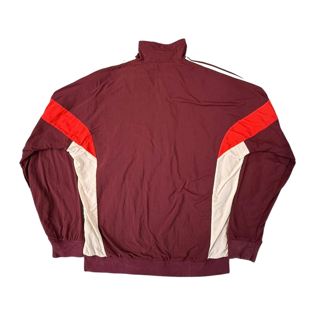 Adidas Originals Trefoil Double Layer Fleece Lined Jacket Burgundy M