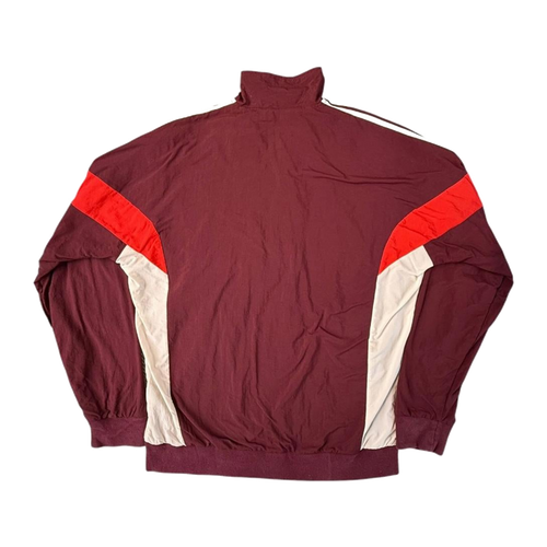 Adidas Originals Trefoil Double Layer Fleece Lined Jacket Burgundy M