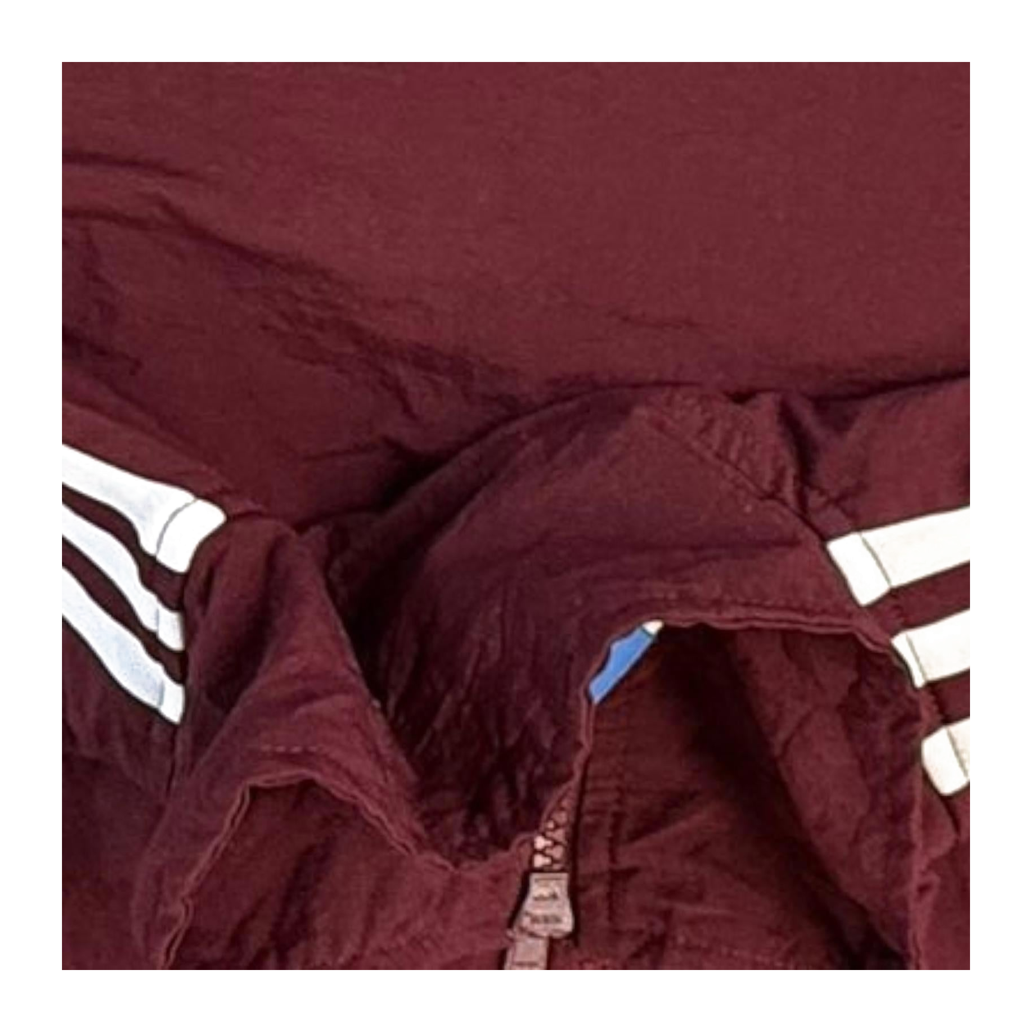 Adidas Originals Trefoil Double Layer Fleece Lined Jacket Burgundy M