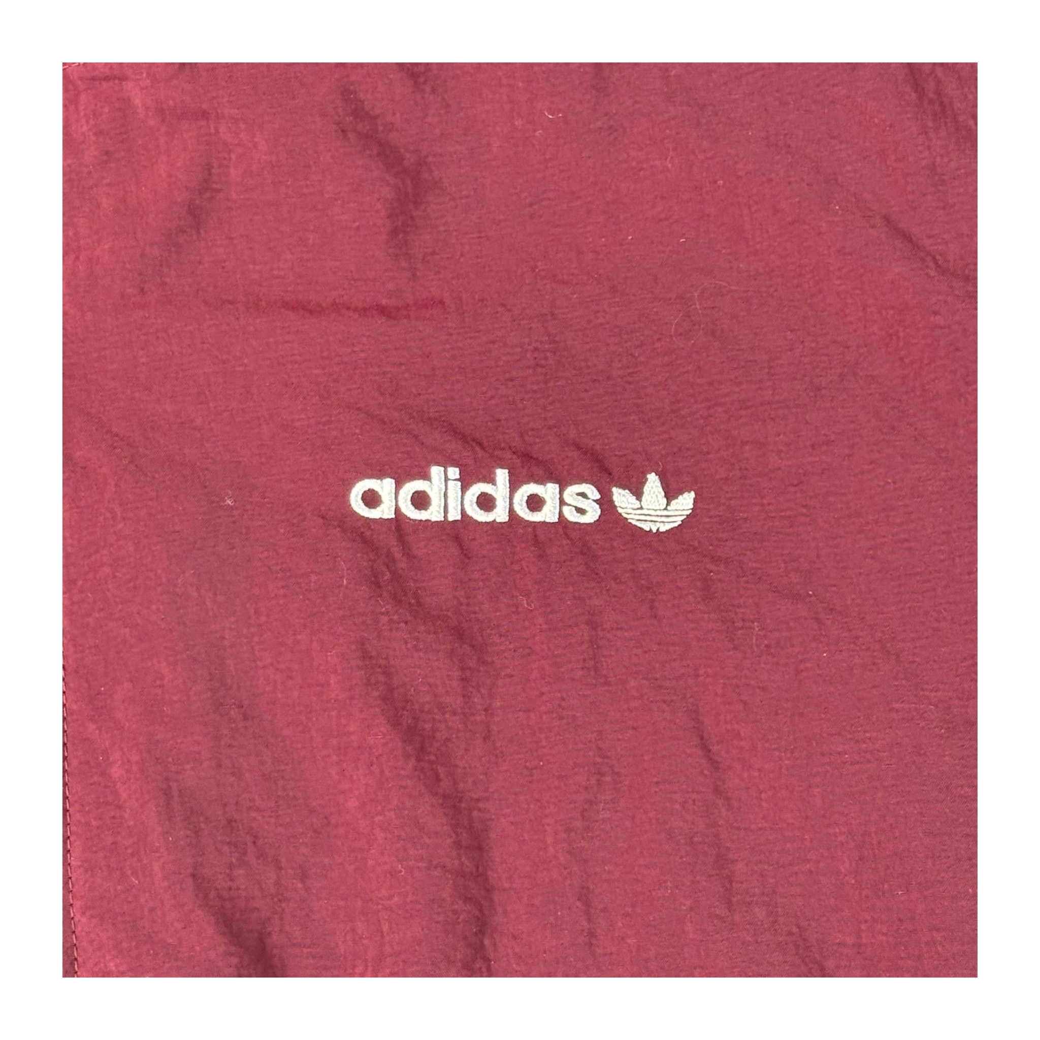 Adidas Originals Trefoil Double Layer Fleece Lined Jacket Burgundy M