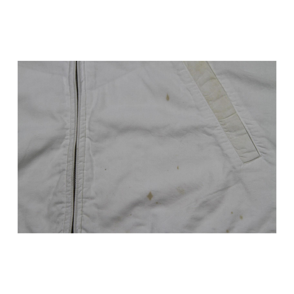 358 Ceronias Diving Lightweight Long Sleeve Zip Up Hooded Cotton Jacket White L