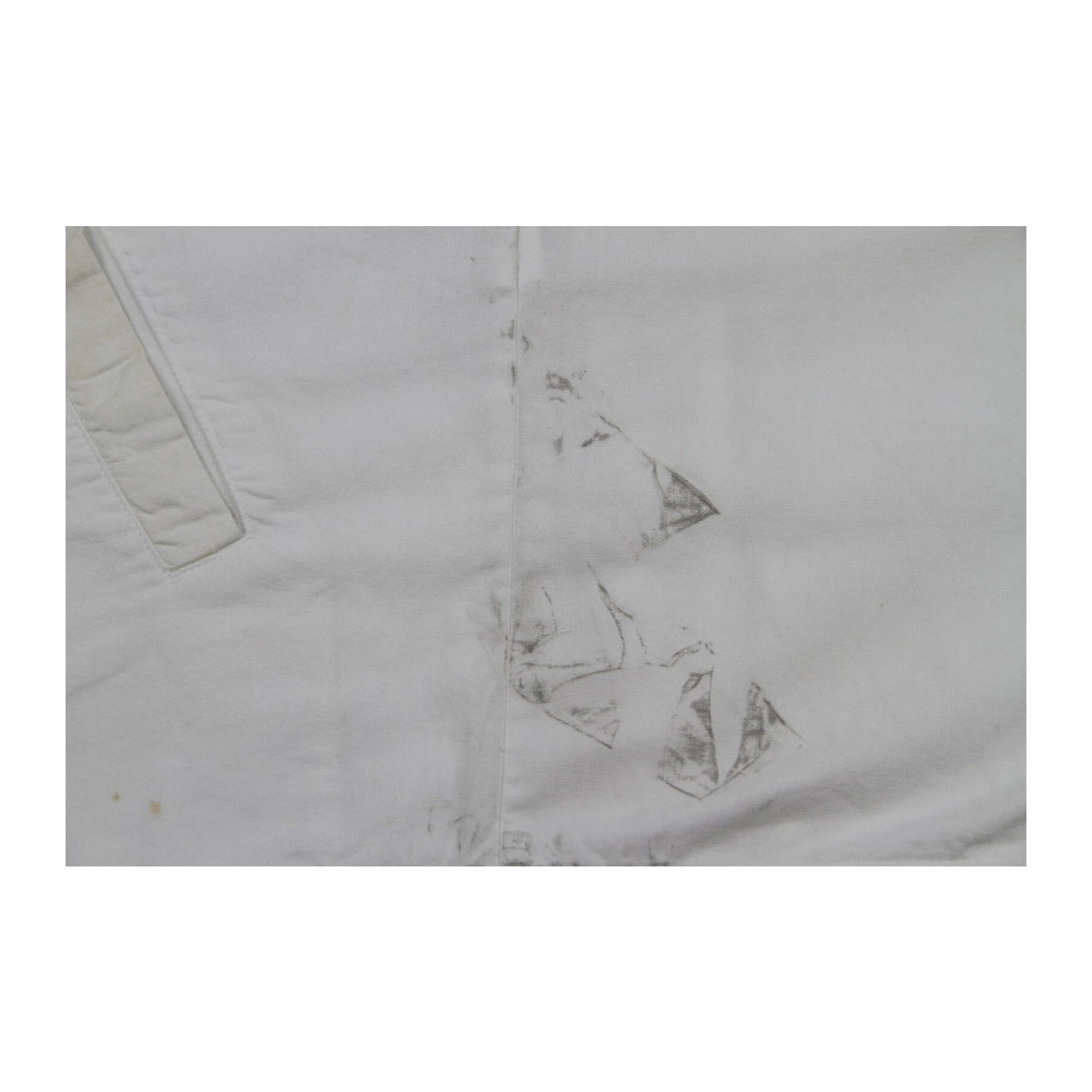 358 Ceronias Diving Lightweight Long Sleeve Zip Up Hooded Cotton Jacket White L
